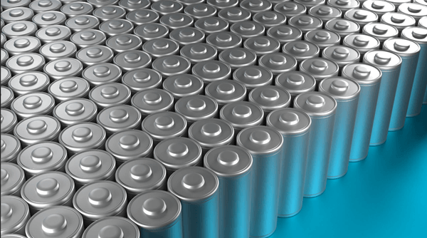 Lithium batteries ordered next to one another